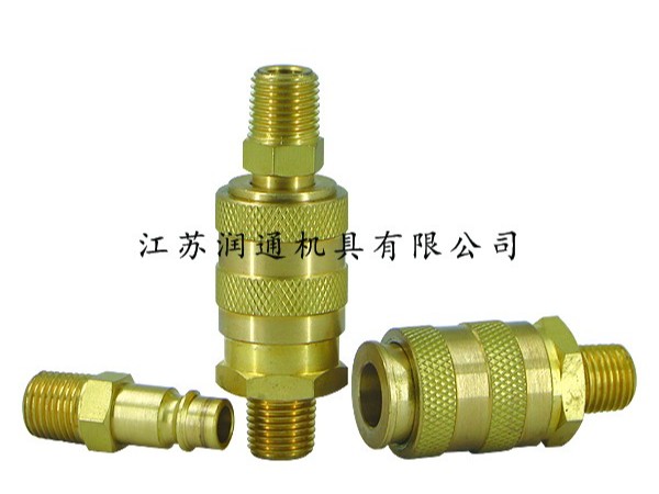 HS-DG單手半自動氣動快速接頭(黃銅)(058)